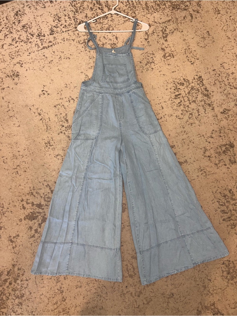 Promesa Light Blue Wide-Leg Denim Overalls - Women SMALL